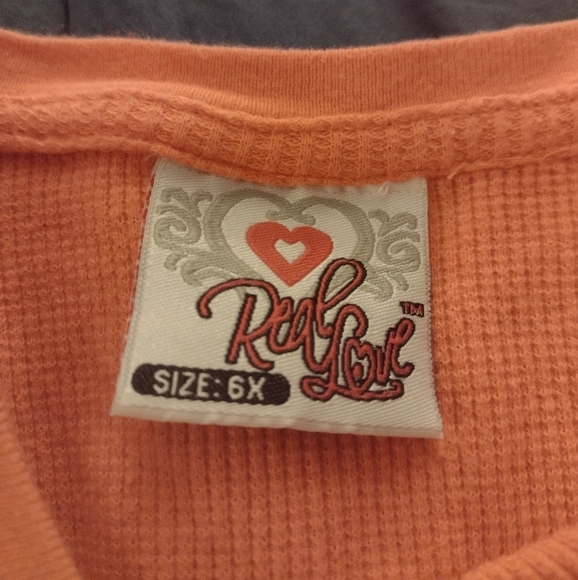 Real Love Orange Shirt Size 6X - Picture 3 of 4